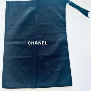 CHANEL Elegant Black Drawstring Bag